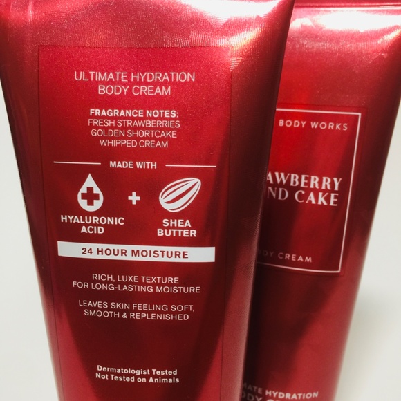 Bath & Body Works Skincare Strawberry Pound Cake Body Cream Poshmark